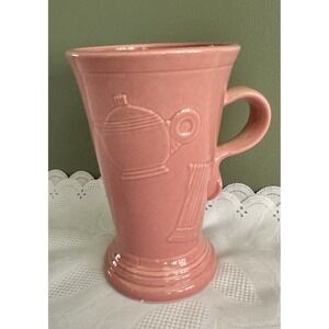 Homer Laughlin ceramic Pedestal Mug Fiesta Rose Tall Drinking Cup 6" USA